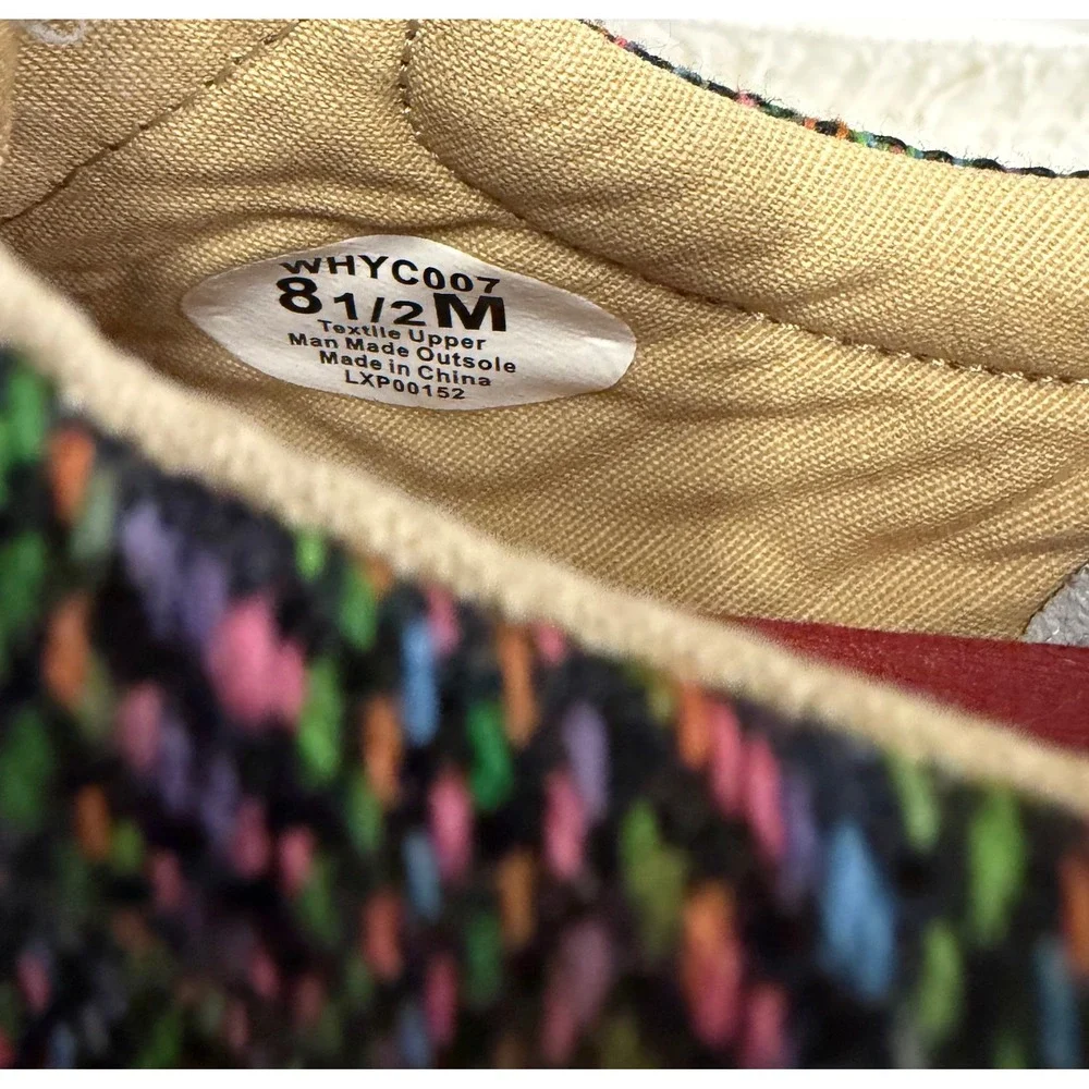 Twisted X Hooey Loper Multi Color Herringbone Aztec Sneakers Womens 8.5‎ M